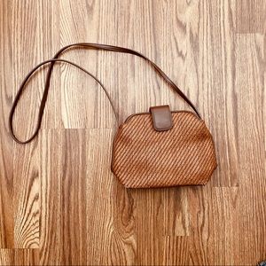 Vintage basket weave crossbody